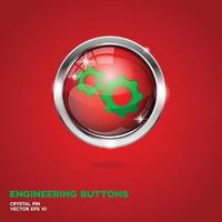 Engineering 3D Buttons Christmas Edition vector