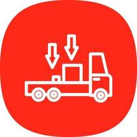 Truck Loading Vector Icon Design