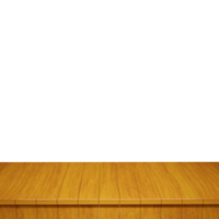 primer plano de la mesa de madera, vista frontal de la parte superior de la mesa de madera render 3d aislado png