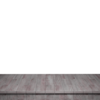 primer plano de la mesa de madera, vista frontal de la parte superior de la mesa de madera render 3d aislado png