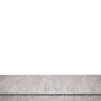 primer plano de la mesa de madera, vista frontal de la parte superior de la mesa de madera render 3d aislado png