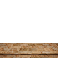 houten tafel voorgrond, hout tafel top voorkant visie 3d geven geïsoleerd png