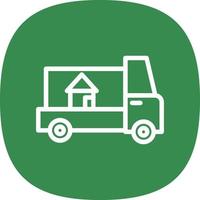 Truck Moving Vector Icon Design