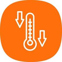 diseño de icono de vector de baja temperatura