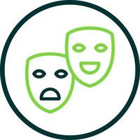 Theater Masks Vector Icon Design