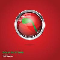 golf 3d botones navidad edicion vector