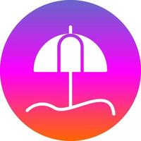 Umbrella Beach Vector Icon Design