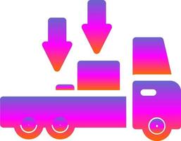 Truck Loading Vector Icon Design