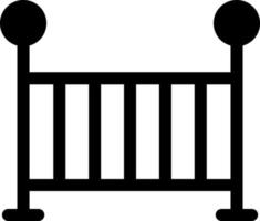 Baby Crib Vector Icon Design