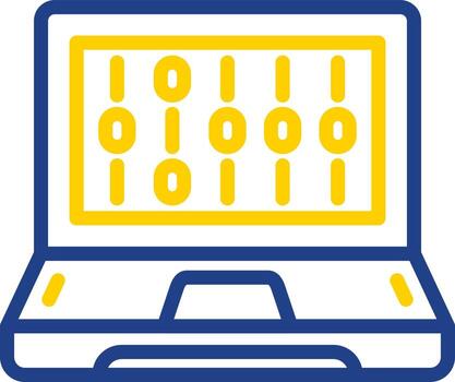 diseño de icono de vector de código binario