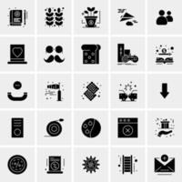 25 iconos de negocios universales vector ilustración de icono creativo para usar en proyectos relacionados con la web y dispositivos móviles