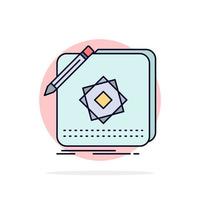 Design App Logo Application Design Flat Color Icon Vector