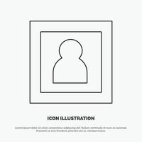 Photo Photographer Photography Portrait Line Icon Vector