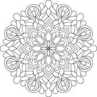 Hand drawn mandala coloring book page vector