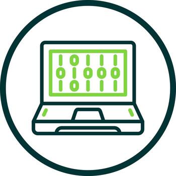 diseño de icono de vector de código binario