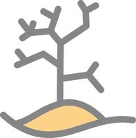 diseño de icono de vector de árbol seco