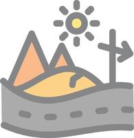 diseño de icono de vector de camino del desierto