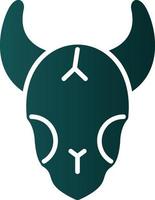 Bull Skull Vector Icon Design