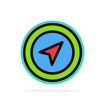 Location Map Pointer Pin Abstract Circle Background Flat color Icon vector