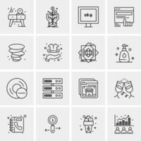 16 iconos universales de negocios vector ilustración de icono creativo para usar en proyectos relacionados con la web y dispositivos móviles