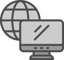 Remote Working Vector Icon Design