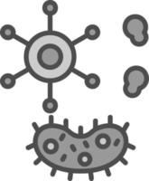 diseño de iconos de vectores de bacterias y virus