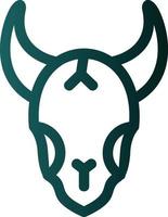 Bull Skull Vector Icon Design