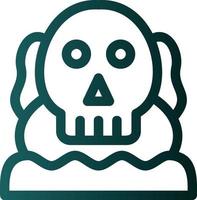 Skull Island Vector Icon Design