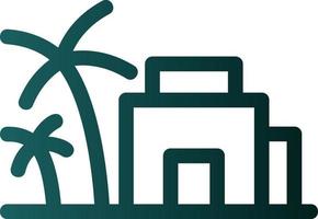 Desert House Vector Icon Design