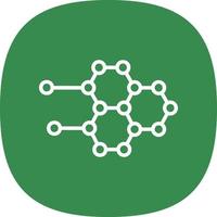 Molecular Structure Vector Icon Design