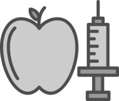 diseño de icono de vector de alimentos de modificación genética