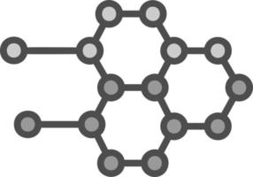 Molecular Structure Vector Icon Design