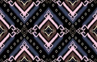 Ikat pattern design.Eethnic ikat pattern oriental African American Indonesia, Asia, Aztec motif textile and bohemian.design for background, wallpaper,carpet print, fabric, batik .vector ikat pattern. vector