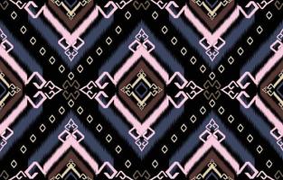 Ikat pattern design.Eethnic ikat pattern oriental African American Indonesia, Asia, Aztec motif textile and bohemian.design for background, wallpaper,carpet print, fabric, batik .vector ikat pattern. vector