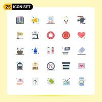 Set of 25 Modern UI Icons Symbols Signs for camera jewelry analytics fashion graph Editable Vector Design Elements