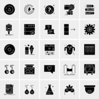 25 iconos de negocios universales vector ilustración de icono creativo para usar en proyectos relacionados con la web y dispositivos móviles