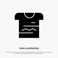 Shirt Tshirt Cloth Uniform solid Glyph Icon vector