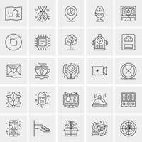 25 iconos de negocios universales vector ilustración de icono creativo para usar en proyectos relacionados con la web y dispositivos móviles