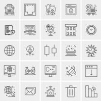 25 iconos de negocios universales vector ilustración de icono creativo para usar en proyectos relacionados con la web y dispositivos móviles