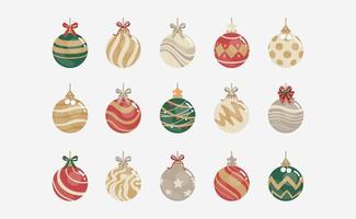 Christmas Balls vector in flat design