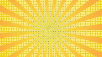 Abstract yellow comic radial ray background. Comic book cover illustration. Useful for website design, banner, print media, mobile apps and social media posts. video