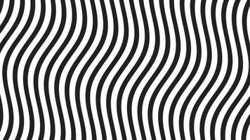 Black and white stripe motion background, stripe cartoonist background. Wave pattern. Animated background. 4k video