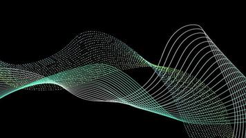 Abstract flowing smooth fractal waves background. Digital network Seamless loop animation. 4K Video motion graphic animation