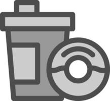 diseño de icono de vector de donut de café