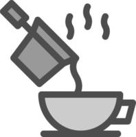 Pour Coffee Vector Icon Design