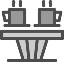 diseño de icono de vector de mesa de café