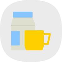 diseño de icono de vector de leche de café