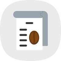 Coffee Menu Vector Icon Design