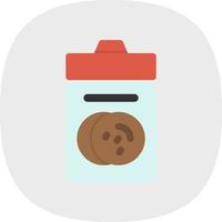 diseño de icono de vector de tarro de galletas