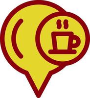 diseño de icono de vector de ubicación de café